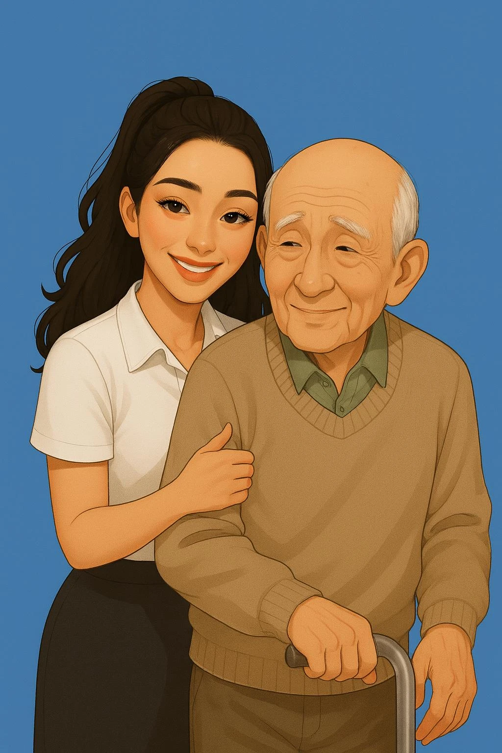 Yassmine mit Papa - Persönlicher Kontakt